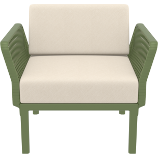 PORTOFINO LOUNGE ARMCHAIR Z PODUSZKAMI olive green Siesta
