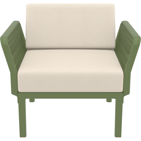 PORTOFINO LOUNGE ARMCHAIR Z PODUSZKAMI olive green Siesta