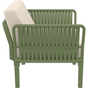 PORTOFINO LOUNGE ARMCHAIR Z PODUSZKAMI olive green Siesta