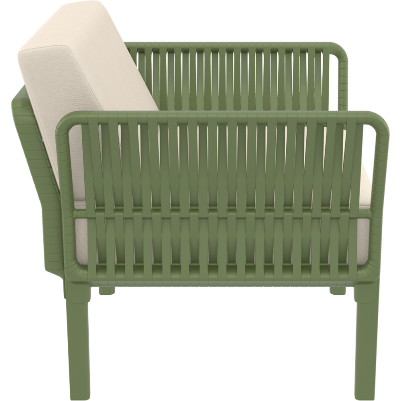 PORTOFINO LOUNGE ARMCHAIR Z PODUSZKAMI olive green Siesta