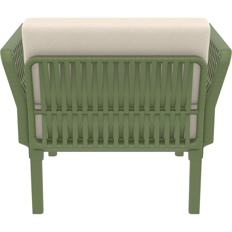 PORTOFINO LOUNGE ARMCHAIR Z PODUSZKAMI olive green Siesta