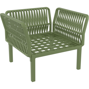 PORTOFINO LOUNGE ARMCHAIR Z PODUSZKAMI olive green Siesta