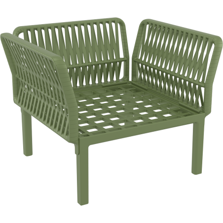PORTOFINO LOUNGE ARMCHAIR Z PODUSZKAMI olive green Siesta