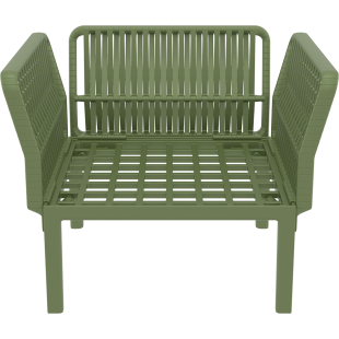 PORTOFINO LOUNGE ARMCHAIR Z PODUSZKAMI olive green Siesta