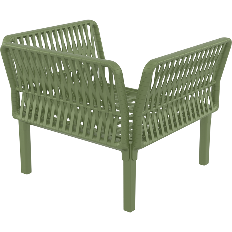 PORTOFINO LOUNGE ARMCHAIR Z PODUSZKAMI olive green Siesta