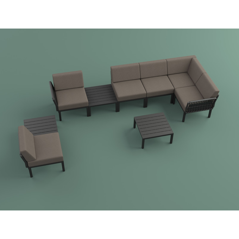PORTOFINO LOUNGE TABLE  black Siesta