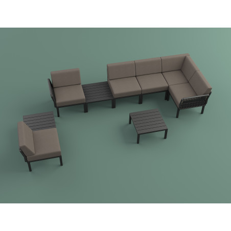 PORTOFINO LOUNGE TABLE  black Siesta