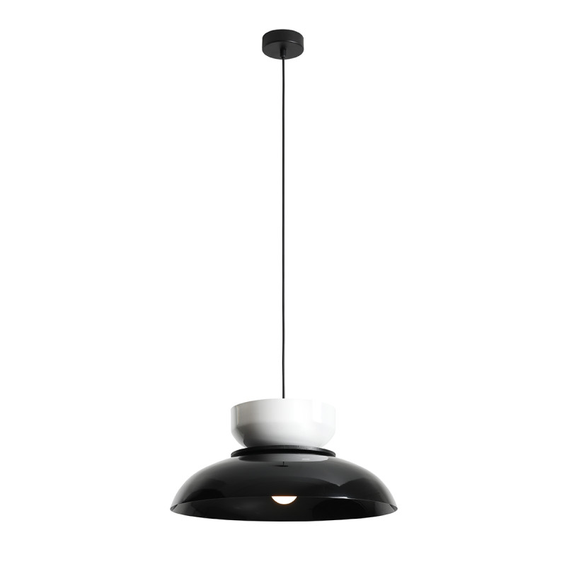 Lampa Wisząca Aldo Dark Black Gloss + White Gloss (47+ 23+ Wood) Aldex