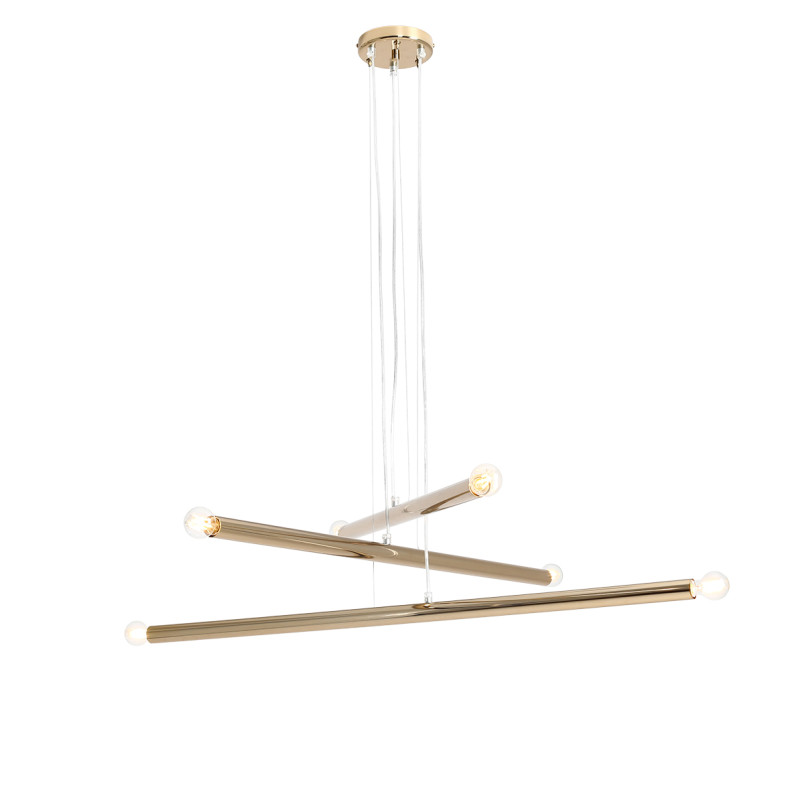 Lampa Wisząca Tubo 6 Gold Aldex