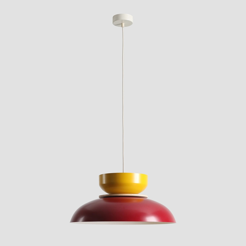 Lampa Wisząca Aldo Light Red Wine + Mustard (47 + 23 + Wood) Aldex
