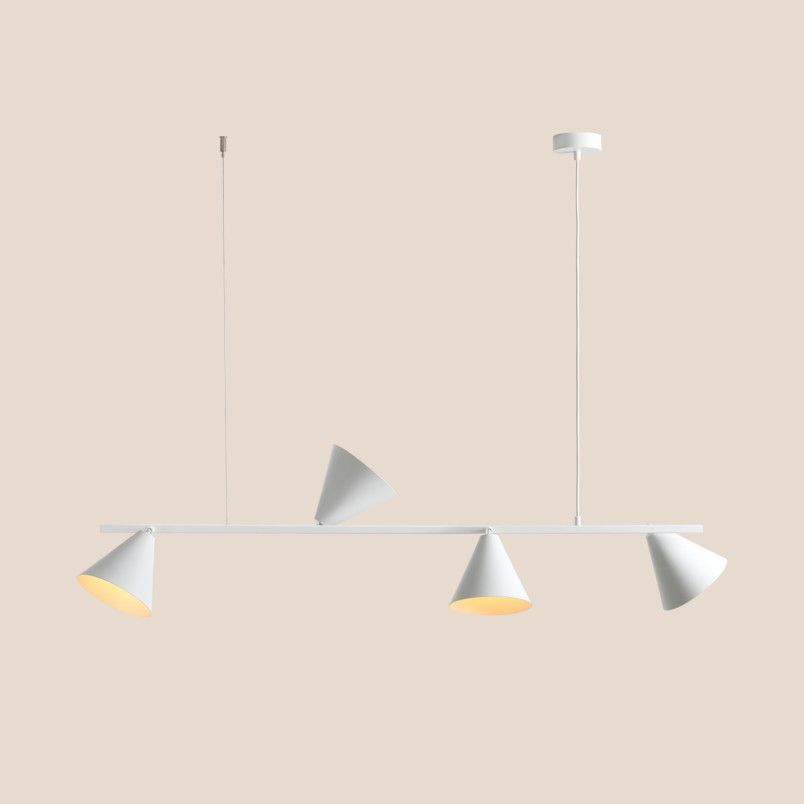 Lampa wisząca Form IV 120cm biała Aldex | Regulowana wysokość