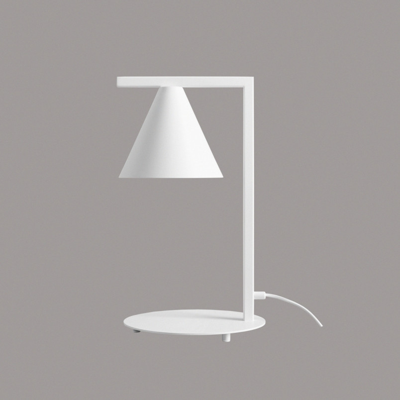 Lampa biurkowa stożek Form biała Aldex | Minimalizm i jakość