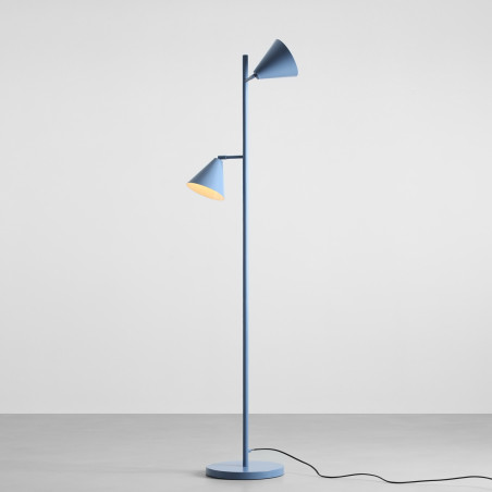 Lampa podłogowa 2-punktowa Form niebieska | Aldex - Retro Design