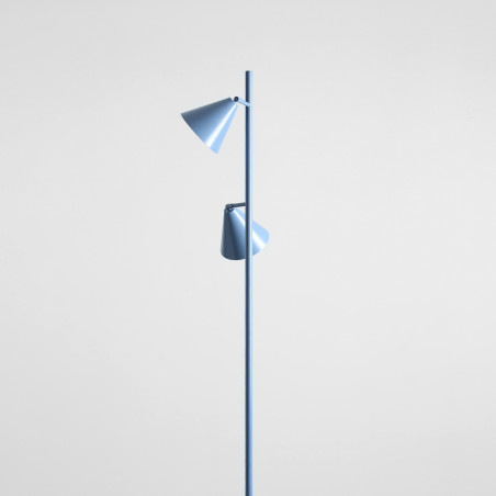 Lampa podłogowa 2-punktowa Form niebieska | Aldex - Retro Design