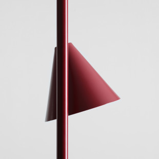 Lampa podłogowa 2 punktowa Form bordowa Aldex | Retro Design