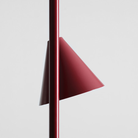 Lampa podłogowa 2 punktowa Form bordowa Aldex | Retro Design