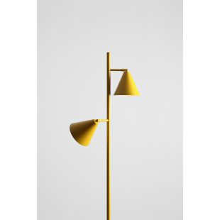 Lampa podłogowa 2 punktowa Form - Aldex - Żółta, Retro