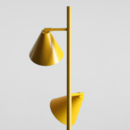 Lampa podłogowa 2 punktowa Form - Aldex - Żółta, Retro