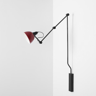 Kinkiet Aldex Aida Gloss bordowo-czarny - Elegancki design