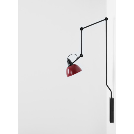 Kinkiet Aldex Aida Gloss bordowo-czarny - Elegancki design