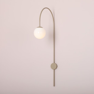 Kinkiet szklana kula Una Coral biały - Aldex | Retro design