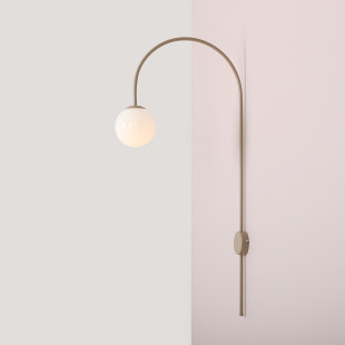 Kinkiet szklana kula Una Coral biały - Aldex | Retro design