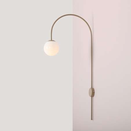 Kinkiet szklana kula Una Coral biały - Aldex | Retro design