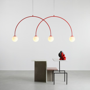 Lampa Wisząca Una 4 Red Chilli L Aldex
