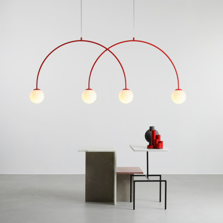 Lampa Wisząca Una 4 Red Chilli L Aldex