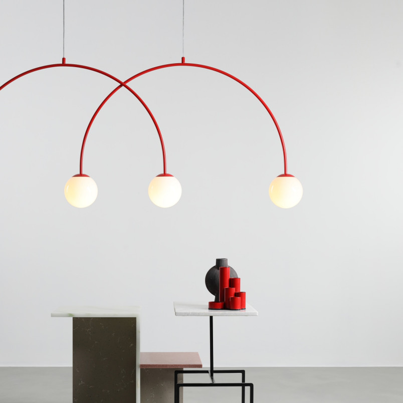 Lampa Wisząca Una 4 Red Chilli L Aldex