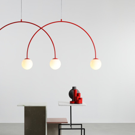 Lampa Wisząca Una 4 Red Chilli L Aldex