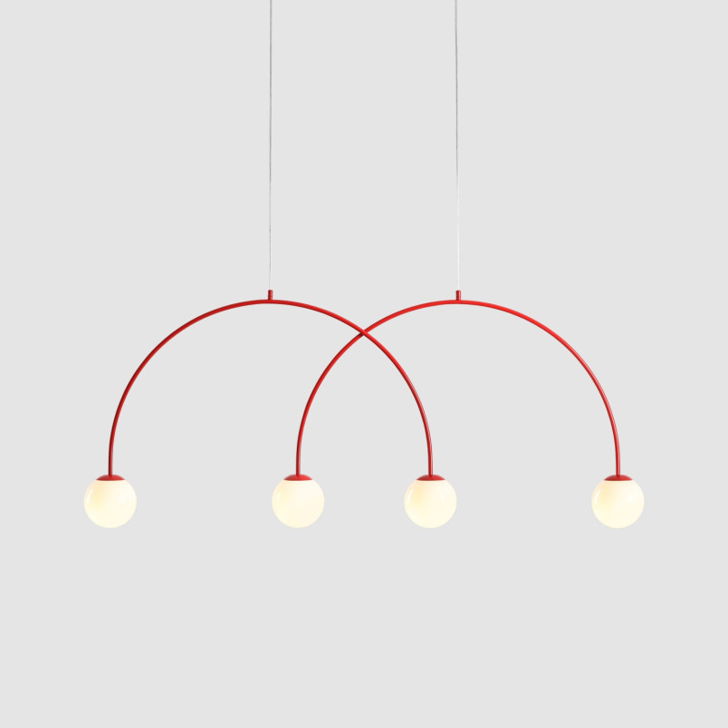 Lampa Wisząca Una 4 Red Chilli L Aldex