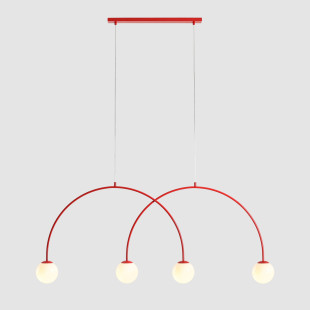 Lampa Wisząca Una 4 Red Chilli L Aldex