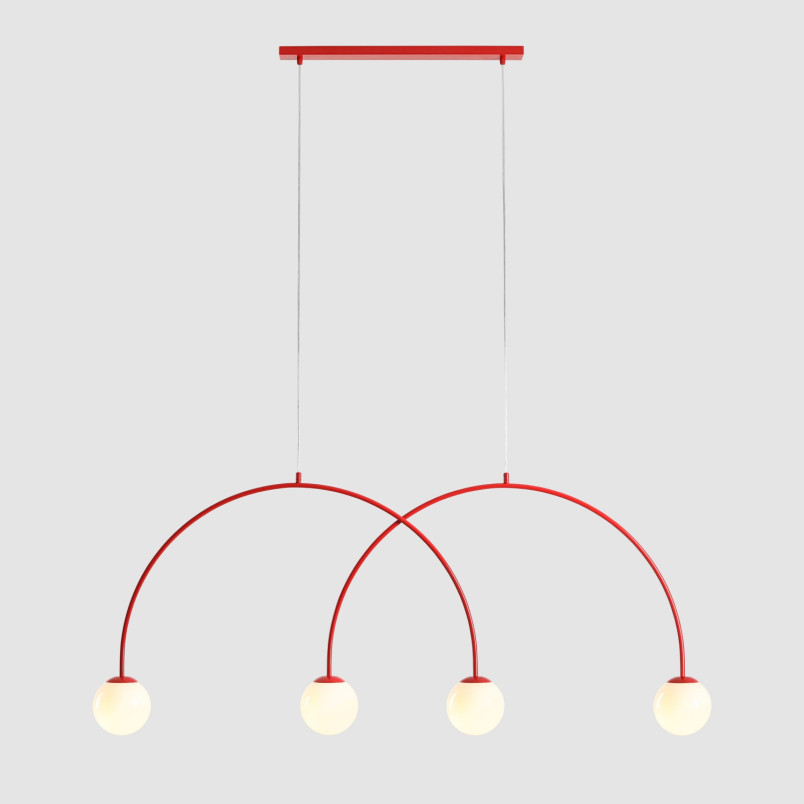 Lampa Wisząca Una 4 Red Chilli L Aldex