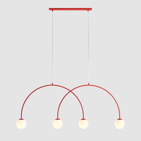 Lampa Wisząca Una 4 Red Chilli L Aldex