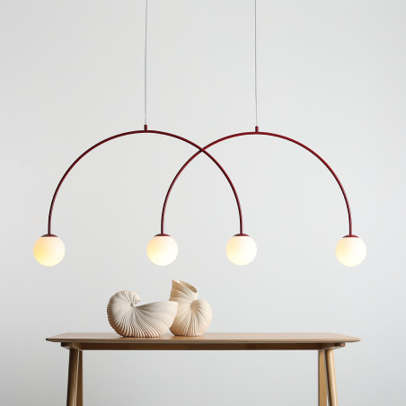 Lampa Wisząca Una 4 Red Wine L Aldex