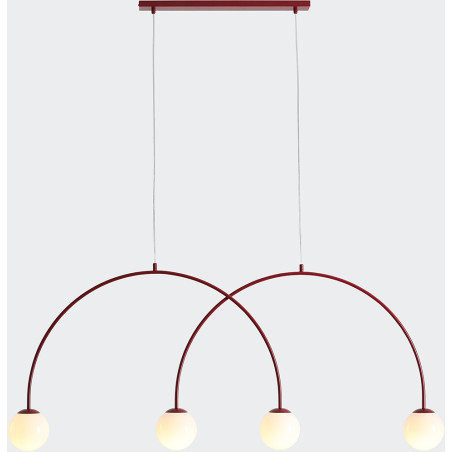 Lampa Wisząca Una 4 Red Wine L Aldex
