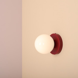 Kinkiet szklany Aldex Ball Colours II - Biały/Czerwony | Retro
