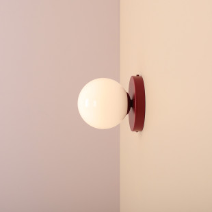 Kinkiet szklany Aldex Ball Colours II - Biały/Czerwony | Retro