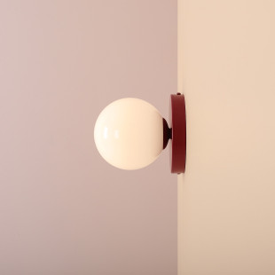 Kinkiet szklany Aldex Ball Colours II - Biały/Czerwony | Retro