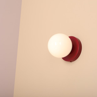 Kinkiet szklany Aldex Ball Colours II - Biały/Czerwony | Retro