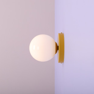 Kinkiet szklany Aldex Ball Colours II - Biały/Musztardowy | Kup teraz!