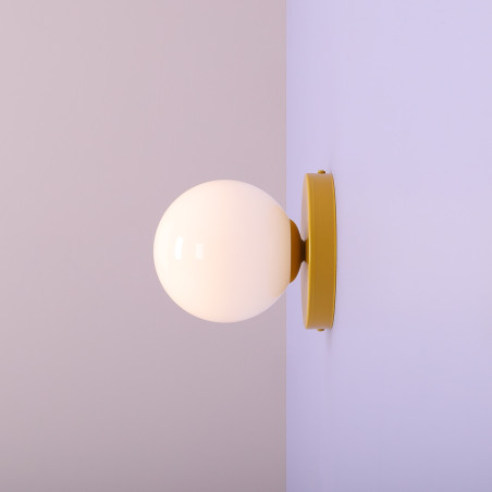 Kinkiet szklany Aldex Ball Colours II - Biały/Musztardowy | Kup teraz!