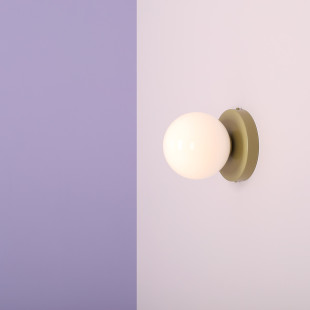 Kinkiet szklany Aldex Ball Colours II - Biały/Pistacjowy | Retro Design