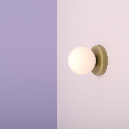 Kinkiet szklany Aldex Ball Colours II - Biały/Pistacjowy | Retro Design