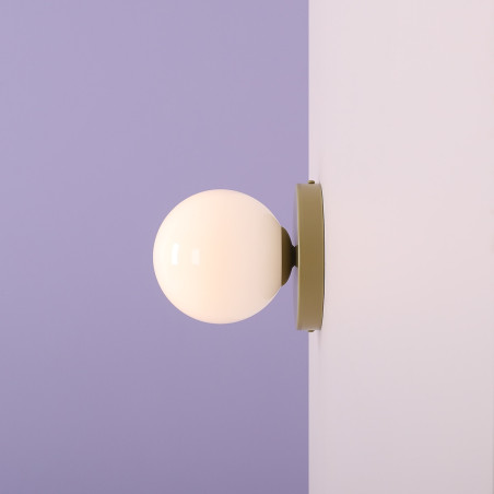 Kinkiet szklany Aldex Ball Colours II - Biały/Pistacjowy | Retro Design