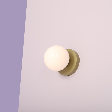 Kinkiet szklany Aldex Ball Colours II - Biały/Pistacjowy | Retro Design