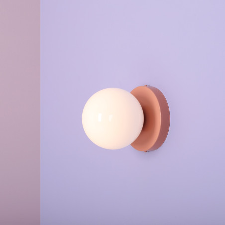 Kinkiet szklany Aldex Ball Colours II - Biały/Koral | Sklep z Lampami
