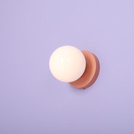 Kinkiet szklany Aldex Ball Colours II - Biały/Koral | Sklep z Lampami