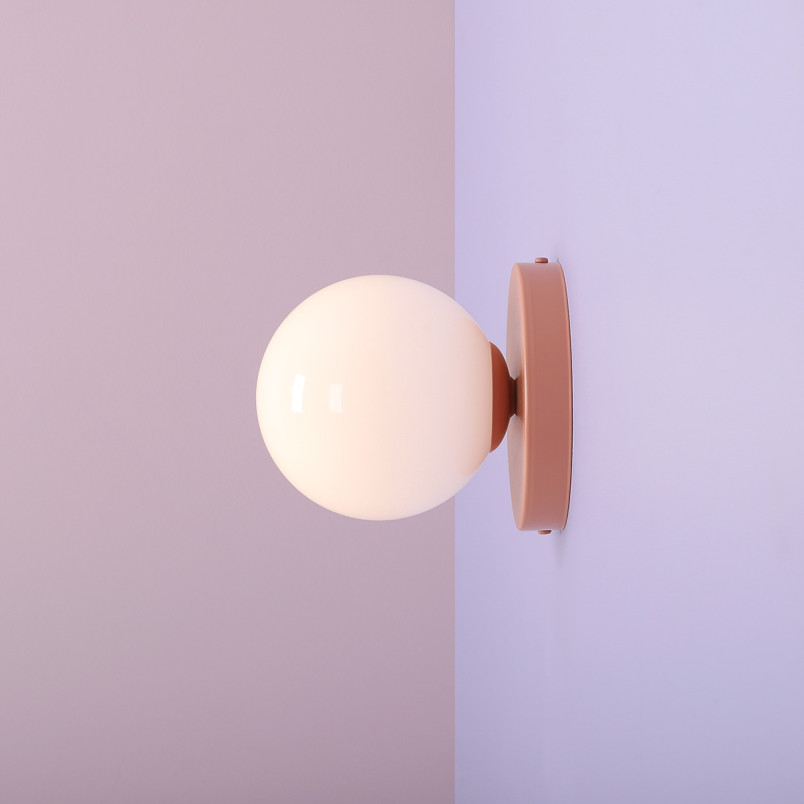 Kinkiet szklany Aldex Ball Colours II - Biały/Koral | Sklep z Lampami